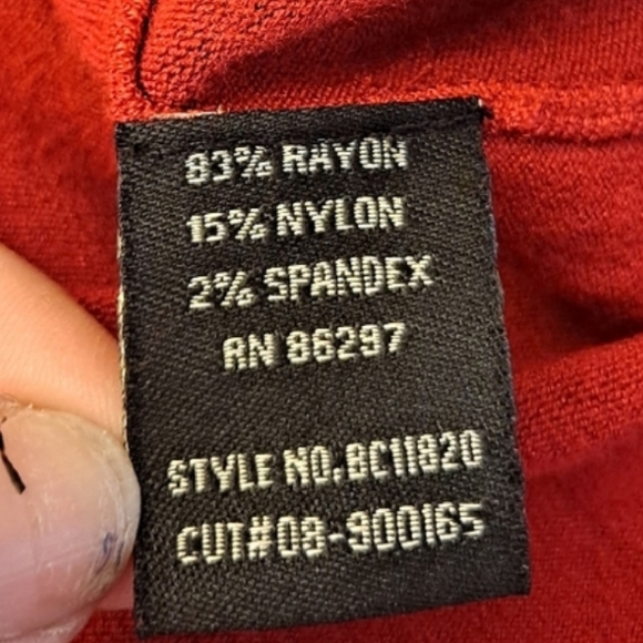 Bcbgmaxazria turtleneck red belted sweater L - Picture 11 of 11